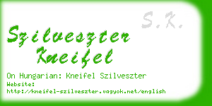 szilveszter kneifel business card